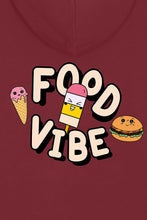 Lade das Bild in den Galerie-Viewer, Food Vibe Hoodie burgundy