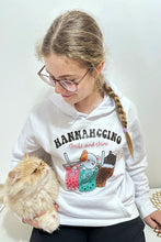 Lade das Bild in den Galerie-Viewer, Hannahccino Cat Kids Hoodie White