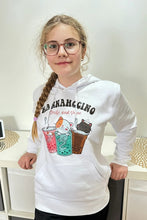 Lade das Bild in den Galerie-Viewer, Hannahccino Cat Kids Hoodie White