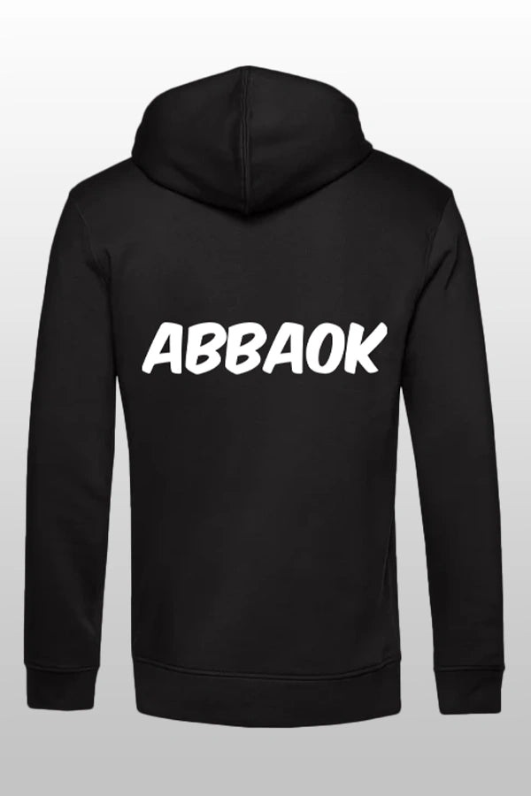 Abbaok Schriftzug Hoodie Schwarz Duo