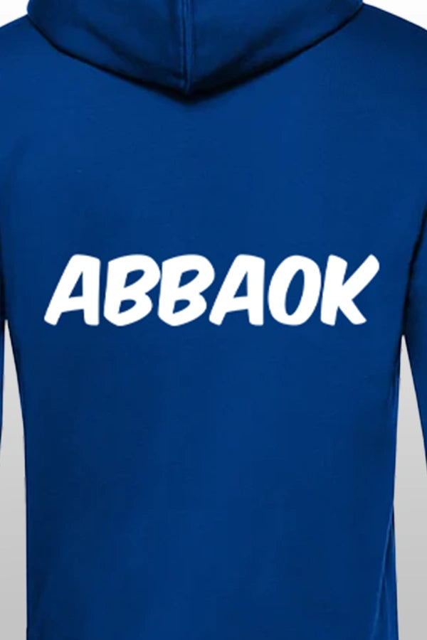 Abbaok Schriftzug Hoodie Blau Duo