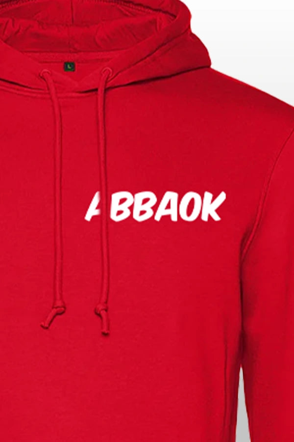 Abbaok Schriftzug Hoodie Rot Duo