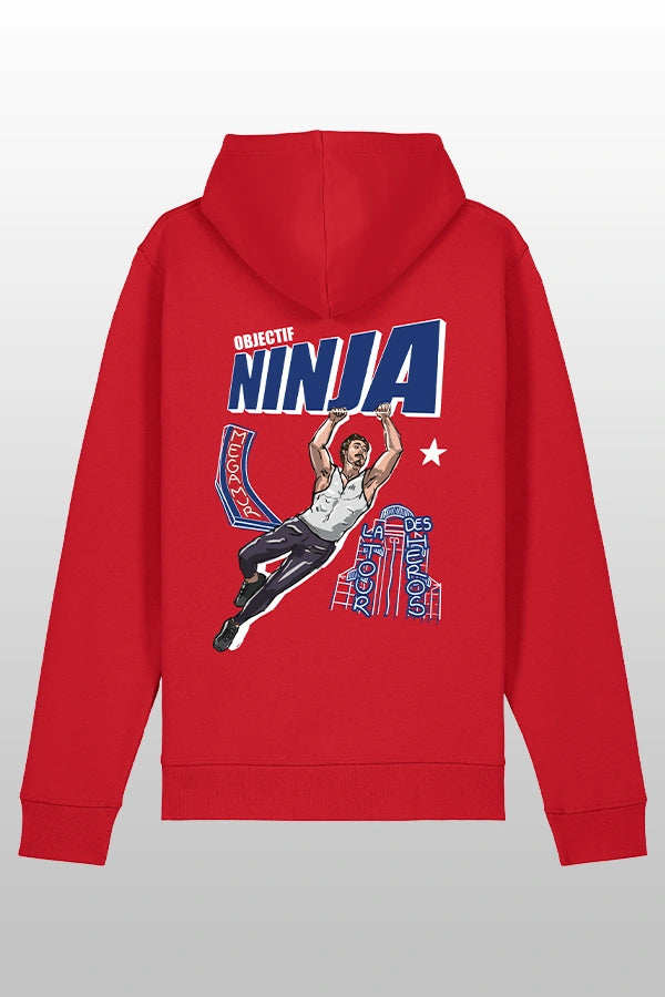Hoodie Objectif Ninja rouge