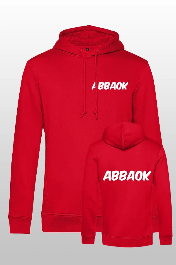 Abbaok Schriftzug Hoodie Rot Duo