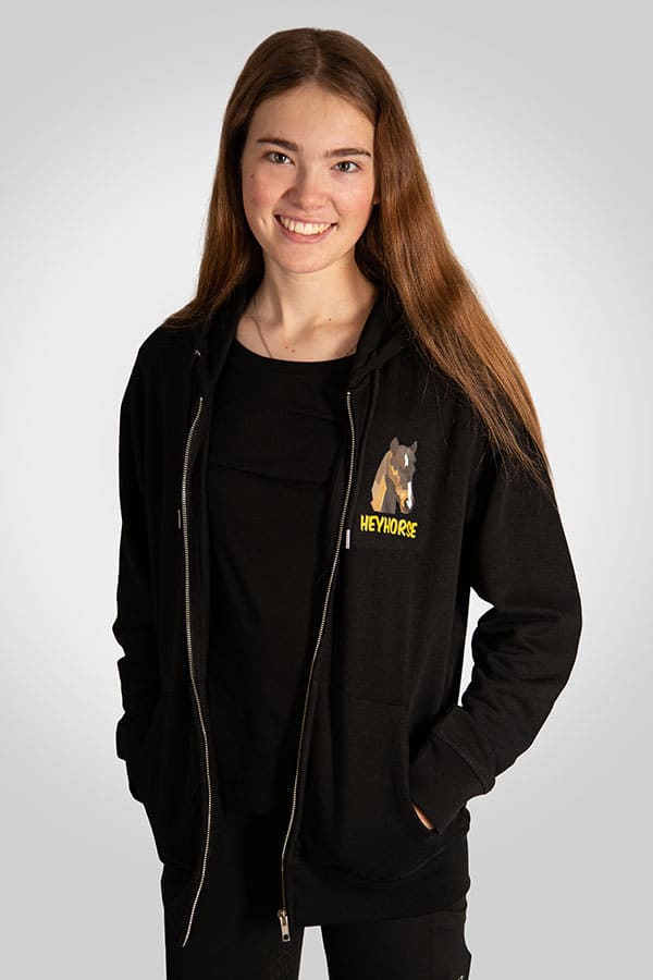 HeyHorse Zip Hoodie gold-black