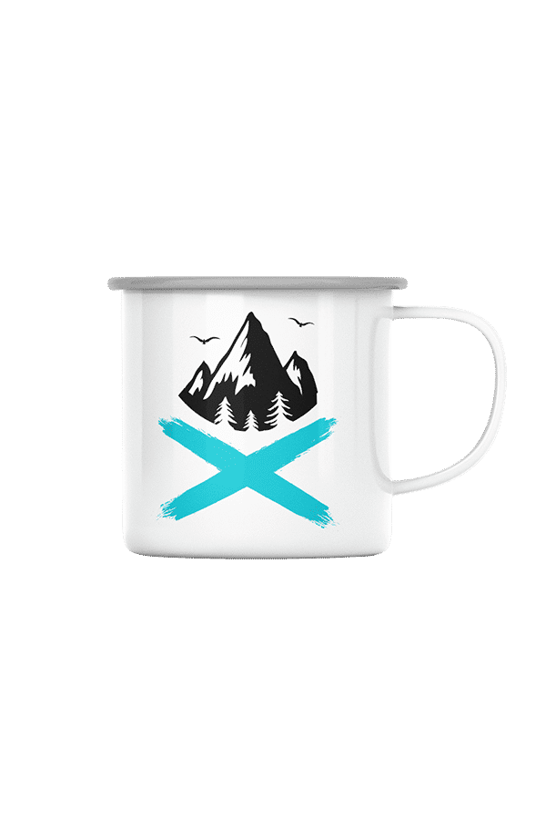 X-Mountain Emaille Tasse