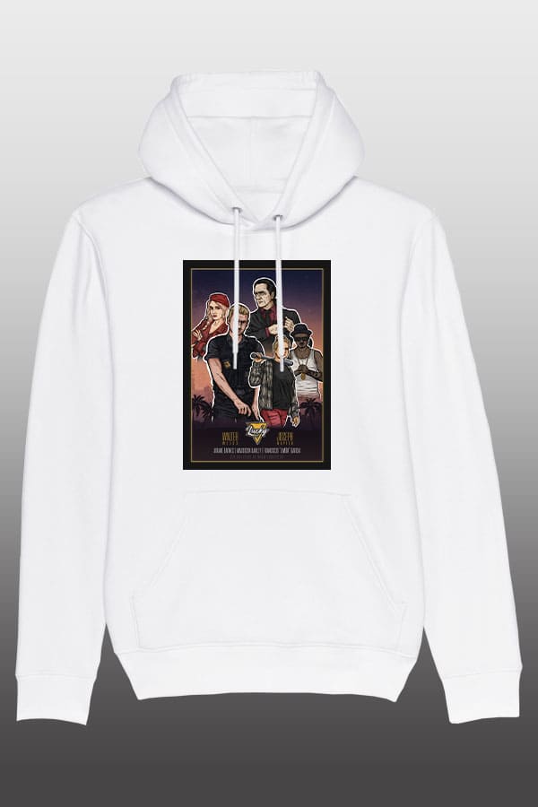 LuckyV Poster Edition Hoodie white