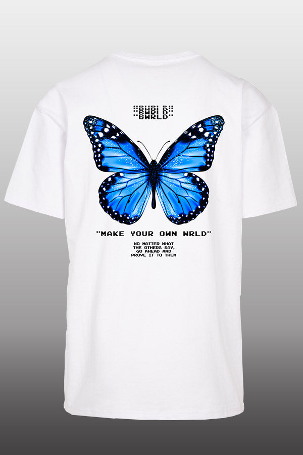 Butterfly Oversize T-Shirt weiß