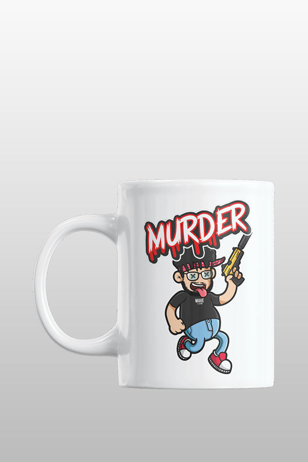 Murder Tasse weiß