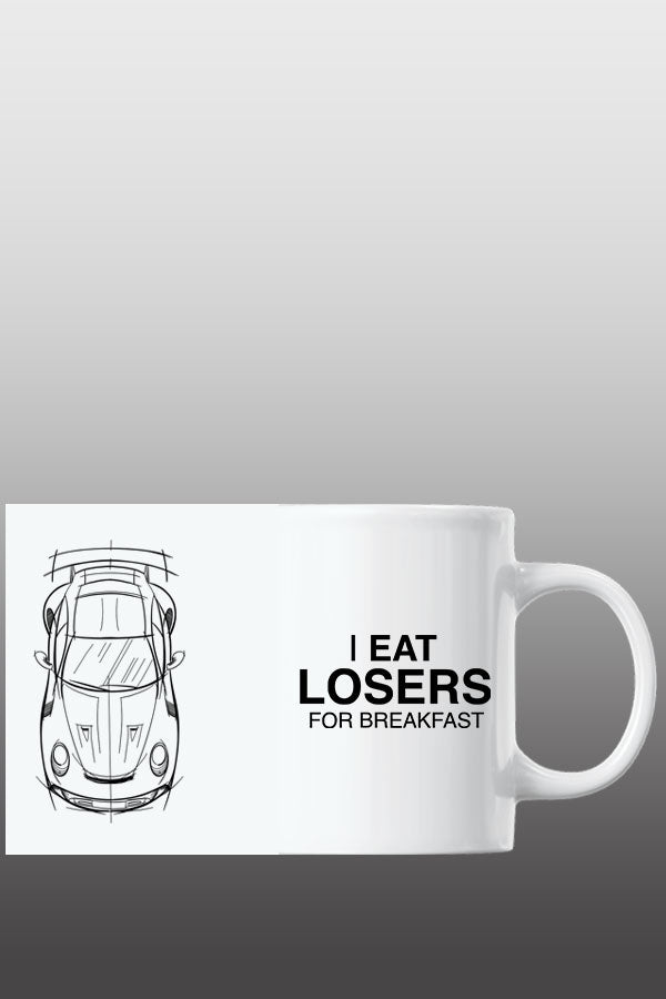 I eat losers for breakfast Tasse schwarz
