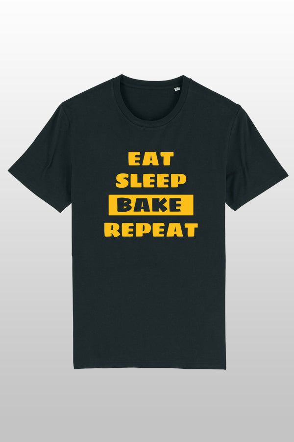 Eat Sleep Bake Repeat Shirt Black