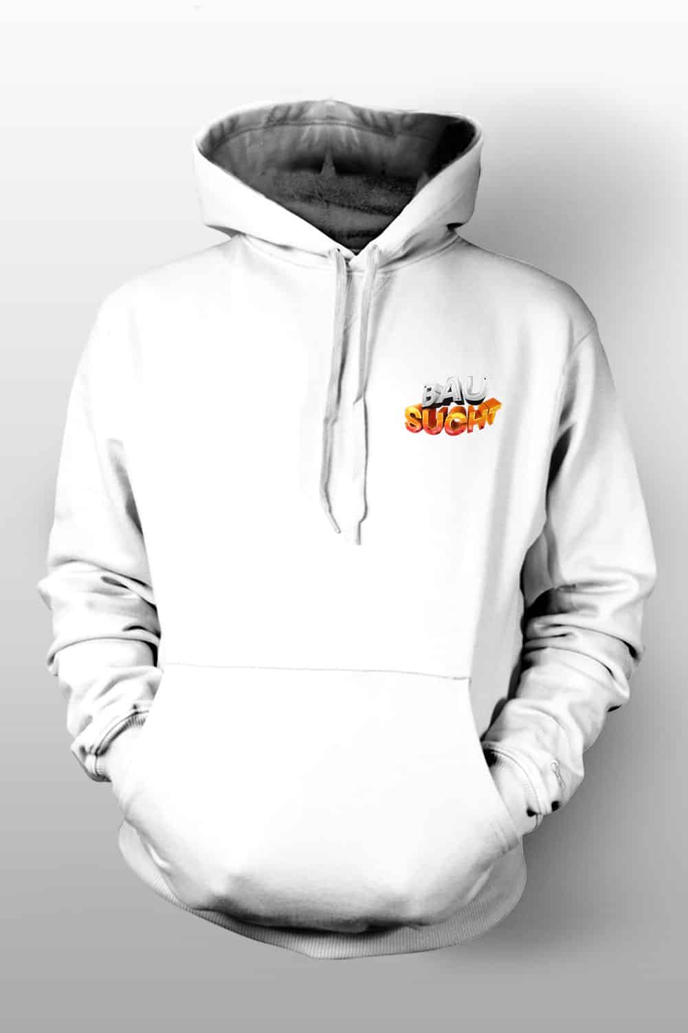BauSucht Brustlogo Hoodie